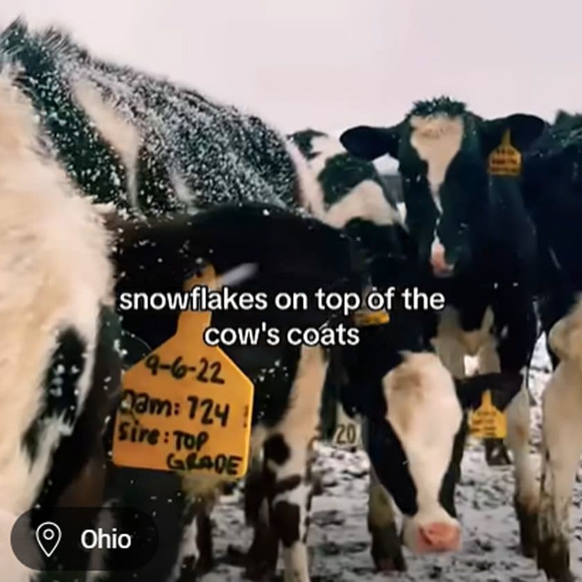 cows in snow